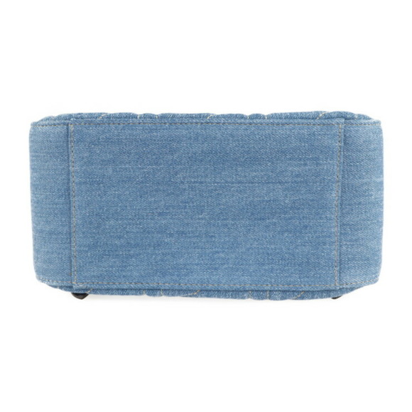 GUCCI GG Marmont Backpack Daypack 476671 Denim Leather Blue Quilted Fake Pearl - Picture 4 of 9